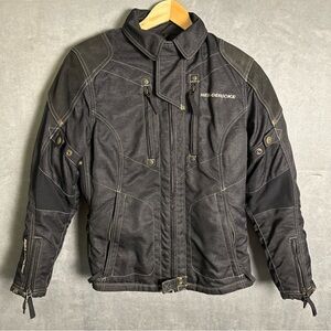 Hein Gericke Canvas Leather Jacket Armour Shoulders Elbows Women’s Size Small